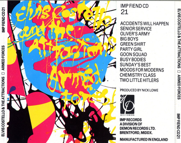 Elvis Costello And The Attractions  Armed Forces : Back